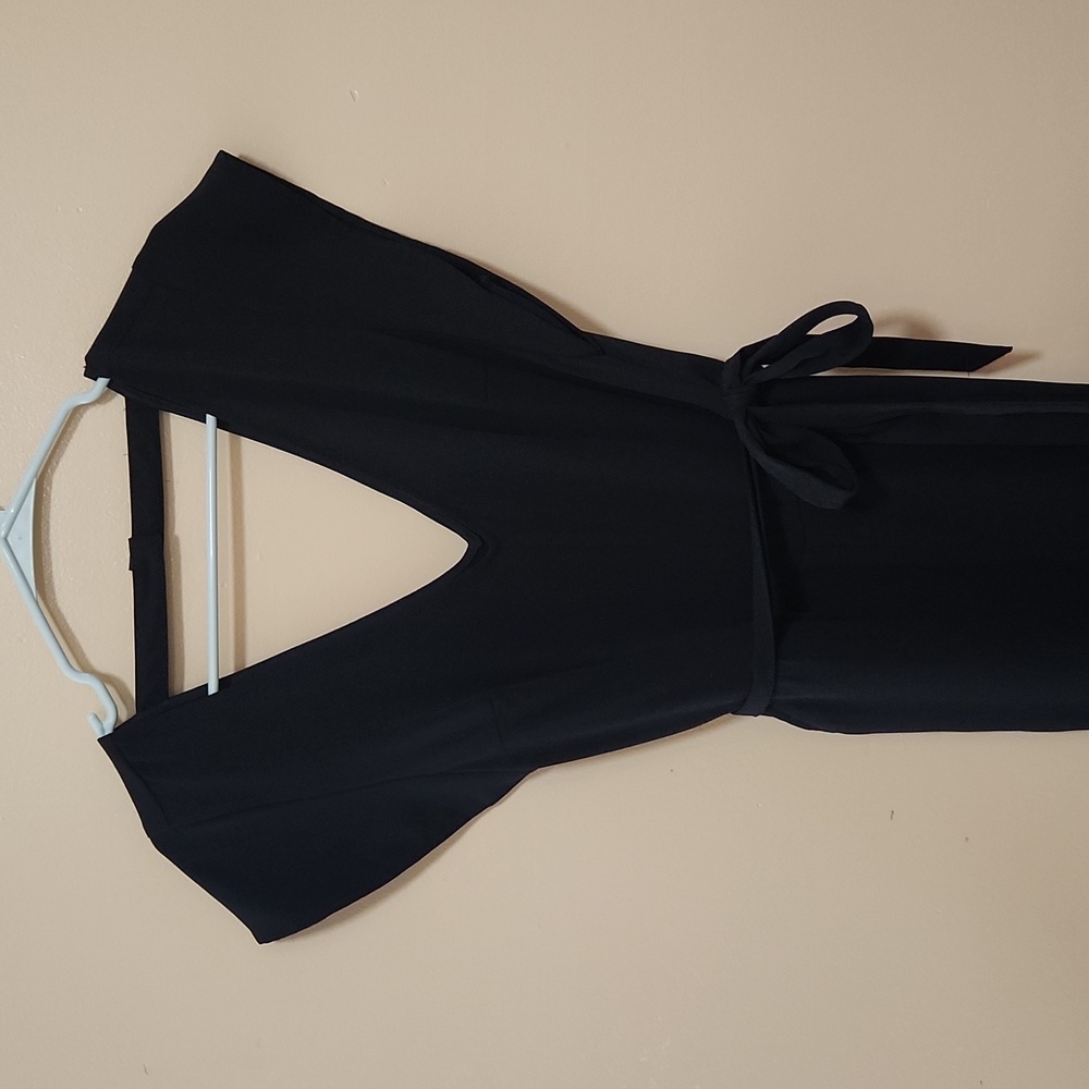 Black Full Length Romper (with pockets!)